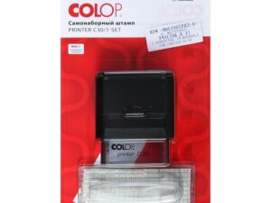 Штамп автоматический самонаборный COLOP Printer С30/1-SET Compact, 5 строк, 1 касса, чёрный